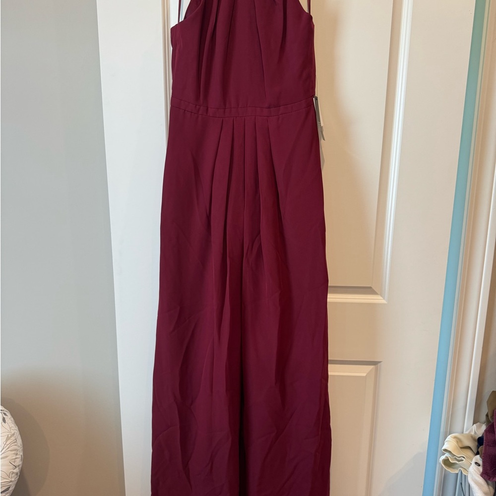 Elegant Burgundy Bridesmaid Dress